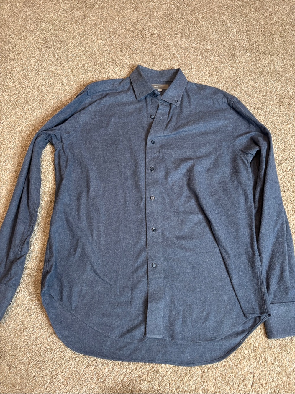 Neiman Marcus Men's Button-Down Shirt in Dark Blue